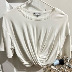 Cropped front knot top- only worn once